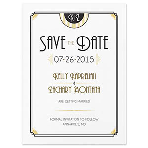 art deco save the date